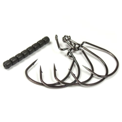 Savage Gear haki offsetowe weedless roz.L (x5)